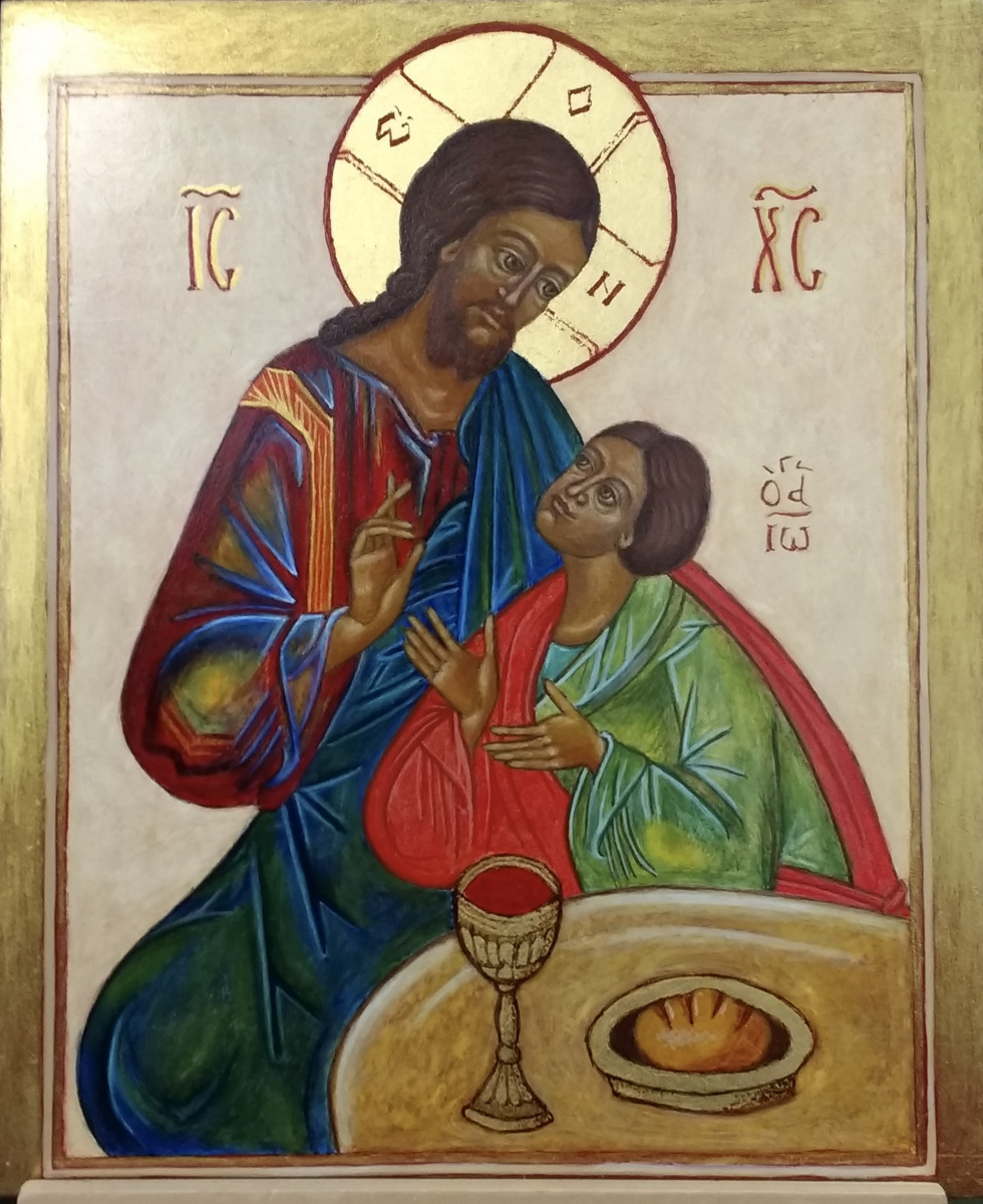 Christus met zijn geliefde leerling Johannes