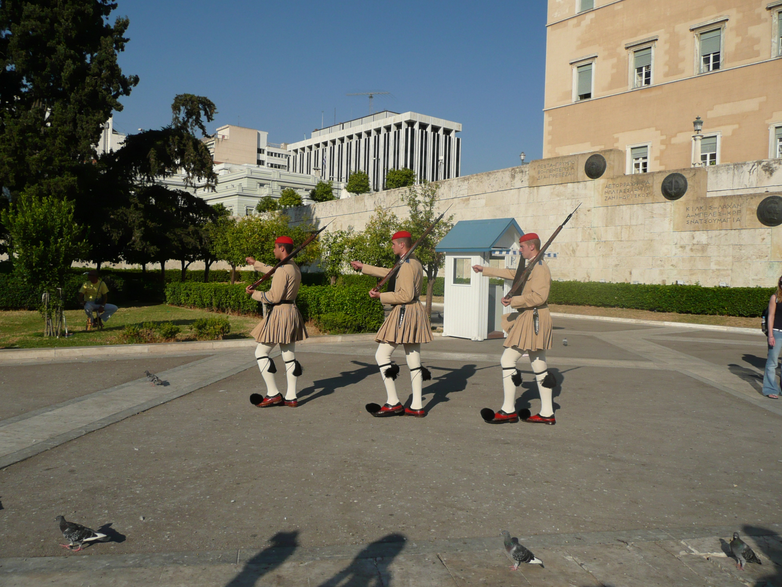 Aflossing van de wacht op Syntagma plein